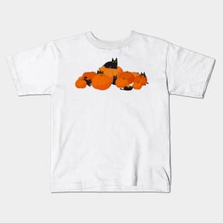 Black Cat Pumpkin Patch Kids T-Shirt